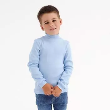Школьная водолазка детская, цвет голубой, рост 152