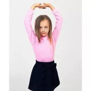 Школьная водолазка для девочки, цвет розовый, рост 158