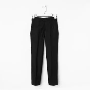 Школьные брюки для мальчика, цвет черный, рост 158 см (38)