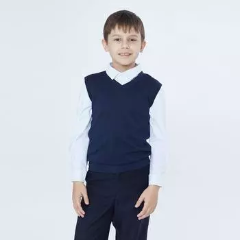 Школьный жилет для мальчика, цвет синий, рост 122