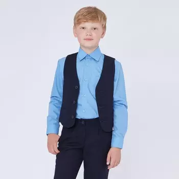 Школьный жилет для мальчика, тёмно-синий, рост 128 (32/S)