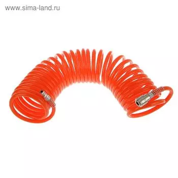 Шланг спиральный воздушный STELS 8x12 мм, 18 бар, с быстросъемными соединениями, 10 м