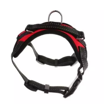 Шлейка К7 мягкая светоотражающая, размер L, ОГ 64-86 см, вес 18-27.5 кг, красная