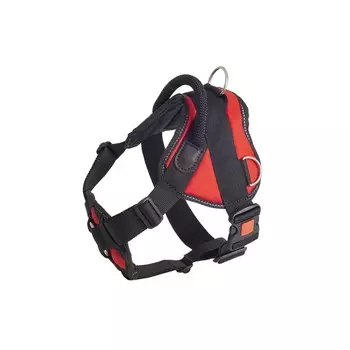 Шлейка нейлоновая анатомическая S, ОШ 55-65 см, ОГ 55-70 см, красная