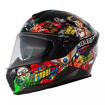 Шлем интеграл O'Neal Challenger Crank V.24, ABS, глянец, красный/зеленый, L