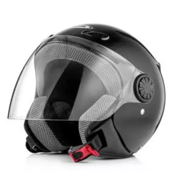 Шлем открытый ZS-210B черный глянец, S