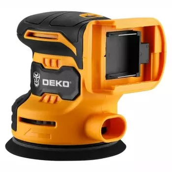 Шлифмашина эксцентриковая аккумуляторная DEKO DKCG20-125, 20 В, 2 Ач, 125 мм, 13000 об/мин 1030001