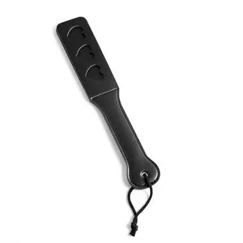 Шлёпалка БДСМ «Черные сердца», экокожа, 325.5 см