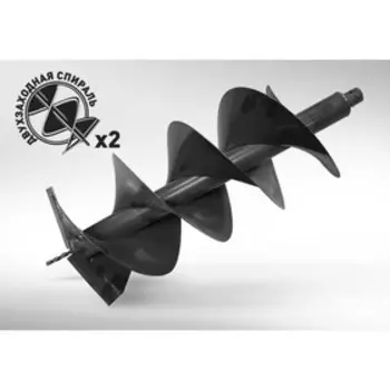 Шнек для грунта Carver GDB-300/2, двухзаходный, d пос=20 мм, D=300 мм, L=800 мм