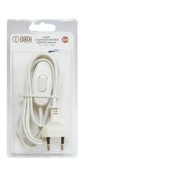 Шнур для БРА DORI с переключателем 3,5м, белый