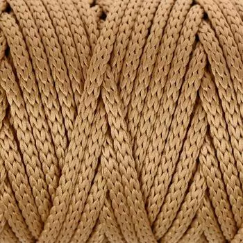 Шнур для рукоделия полиэфирный 4 мм, 50м/110гр (горчичный) МИКС