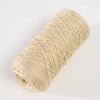 Шнур для вязания 100% полиэфир 1мм 200м/75±10гр (04-бежевый)