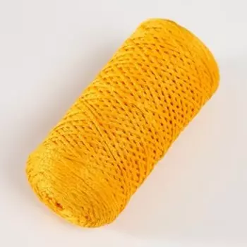 Шнур для вязания 100% полиэфир 1мм 200м/75±10гр (08-желтый)