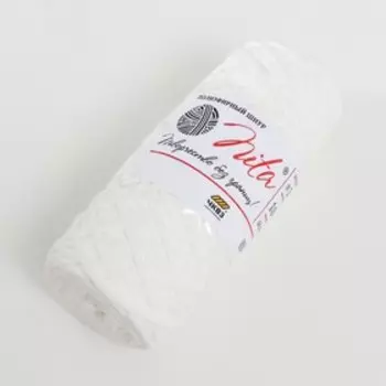 Шнур для вязания 100% полиэфир, ширина 3 мм 100м (белый)