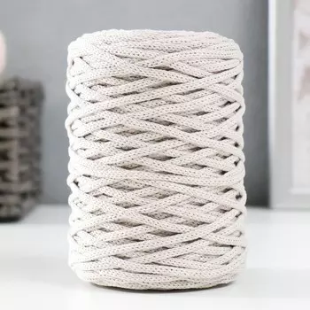 Шнур для вязания без сердечника 70% хлопок, 30% полиэстер ширина 3 мм 100 м/160±10 г (103)