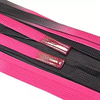 Шнур плоский «Градиент», размер 130 см, цвет малиновый