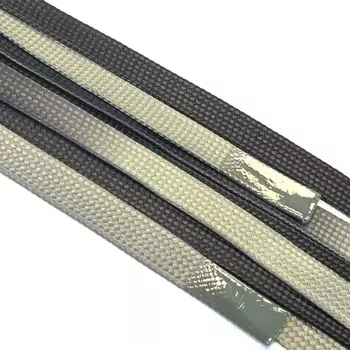 Шнур плоский «Градиент», размер 130 см, цвет серый