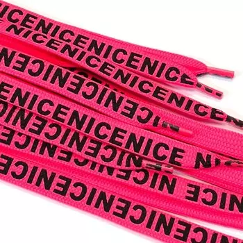 Шнур плоский Nice, размер 130 см, цвет фуксия