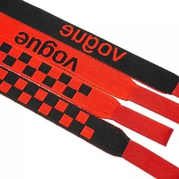 Шнур плоский, размер 130 см, цвет красный