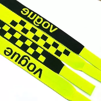 Шнур плоский, размер 130 см, цвет неон