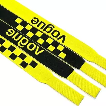 Шнур плоский, размер 130 см, цвет желтый