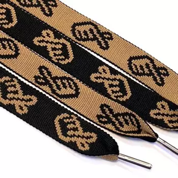 Шнур плоский «Ручка», размер 130 см, цвет коричневый