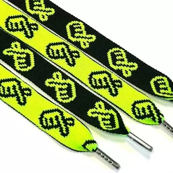 Шнур плоский «Ручка», размер 130 см, цвет салатовый