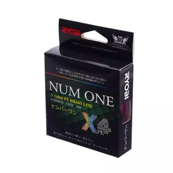 Шнур Ryobi NUM ONE PE4X, диаметр 0.285 мм, тест 11.8 кг, 100 м, Multi Colour