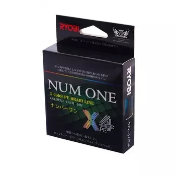 Шнур Ryobi NUM ONE PE4X, диаметр 0.310 мм, тест 15.9 кг, 100 м, Multi Colour
