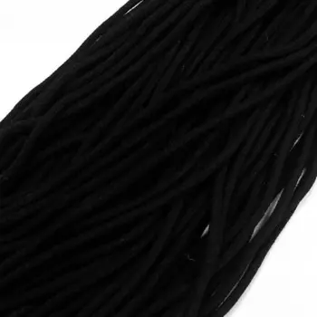 Шнур с наполнителем, цвет чёрный