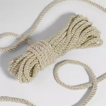 Шнур витой, d=8 мм, 10±1 м, перламутровый