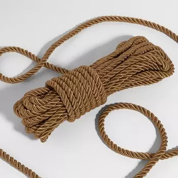 Шнур витой, d=8 мм, 10±1 м, кофейный