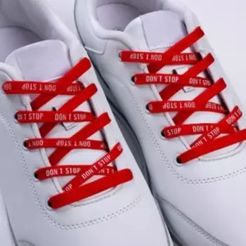 Шнурки Don't stop 110х1см, красные