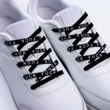 Шнурки Fuck 110х1см, чёрные