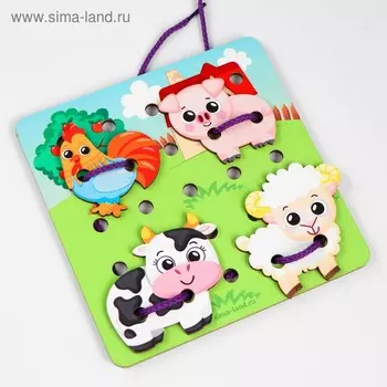 Шнуровка «Друзья на прогулке»