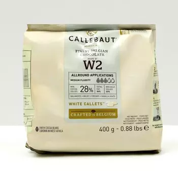 Шоколад белый Callebaut 28 % таблетированный, 400 г