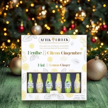 Новый год. Шоколад фигурный AFTER DINNER Menthe & Citron Gingembre, ассорти, 12 шт*13 г