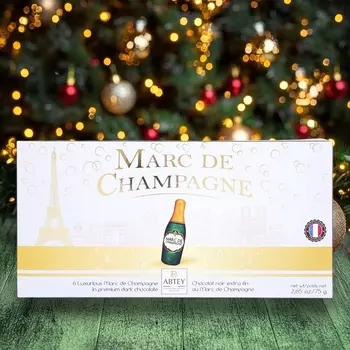 Новый год. Шоколад фигурный MOMENTS CHAMPAGNE, с алкогольной начинкой, 13 г