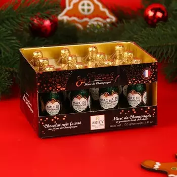 Новый год. Шоколад фигурный SO FRENCH, с начинкой из шампанского "Marc de Champagne", 13 ± 1 г