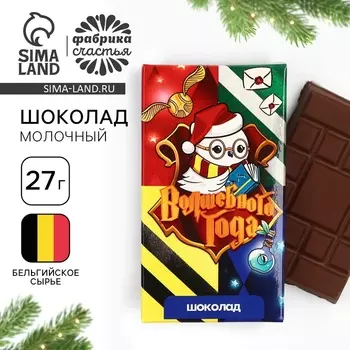 Шоколад новогодний молочный «Гарри Поттер», 27 г
