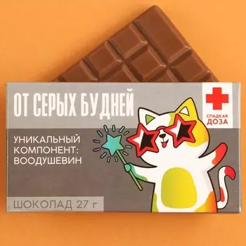 Шоколад молочный «От серых будней», 27 г