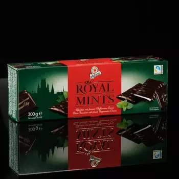 Шоколад с мятной начинкой пластинками Royal Thins Mints, 300 г