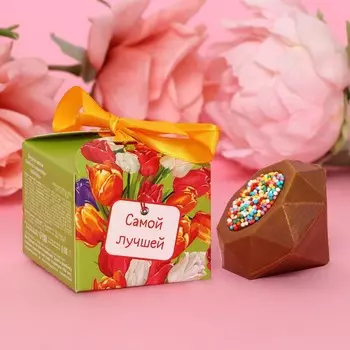 Шоколадная бомбочка "Тюльпаны", 38 г ± 10%
