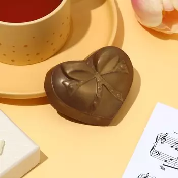 Шоколадная фигурка «Сердце с бантом», 75 г