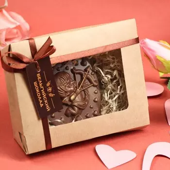 Шоколадная фигурка «Сердце с купидоном», 80 г