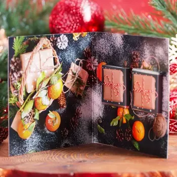 Шоколадная открытка «С Новым годом! 2025», 2 шт. х 5 г