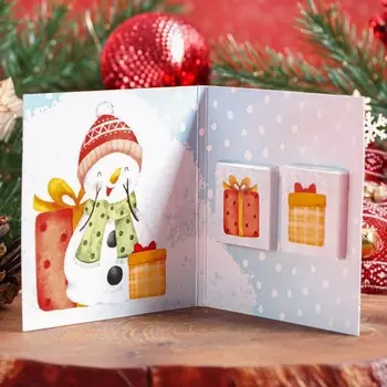 Шоколадная открытка «С новым годом!», 2 шт. х 5 г