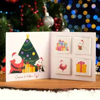 Шоколадная открытка «Счастья в Новом году», 4 шт. х 5 г