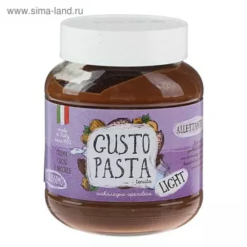 Шоколадно-ореховая паста Gusto Pasta Light, 350 гр
