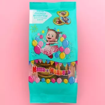 Шоколадные монеты "Маша и Медведь", 150 г